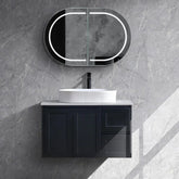 BV39WH Matte Black Shaker Wall Hung Vanity - 600 / 750 / 900 / 1200 / 1500 / 1800mm